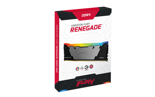 Kingston Technology FURY 32GB 3600MT/s DDR4 CL16 DIMM (Kit of 2) 1Gx8 Renegade RGB Kingston Technology FURY 32GB 3600MT/s DDR4 CL16 DIMM (Kit of 2) 1Gx8 Renegade RGB
